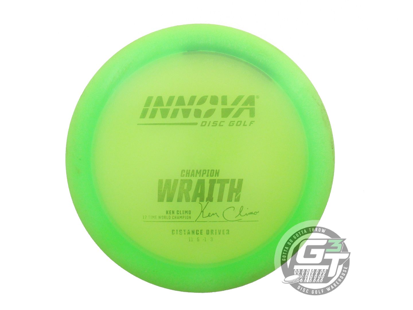 USED Innova Champion Wraith 172g Lime Lime Foil Distance Driver Golf Disc