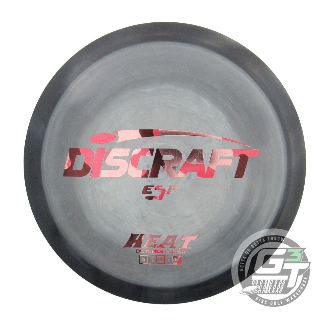 USED Discraft ESP Heat 175g Gray Pink Camo Foil Distance Driver Golf Disc