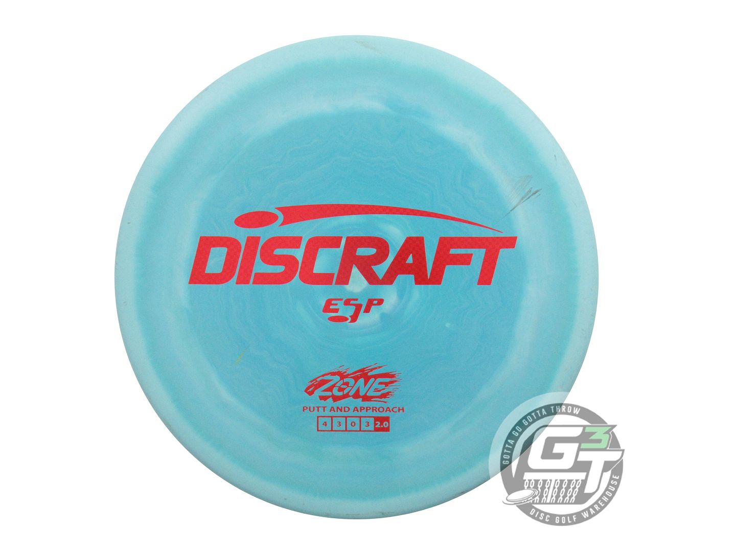 USED Discraft ESP Zone 175g Teal Red Weave Foil Putter Golf Disc