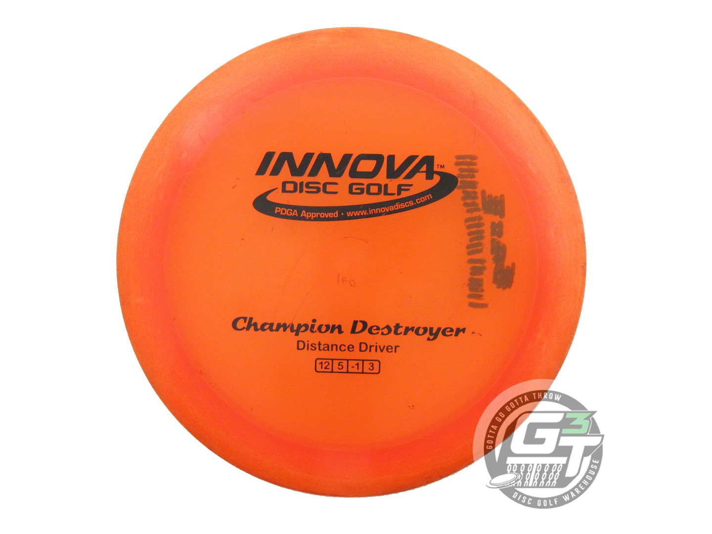 USED Innova Champion Destroyer 160g Orange Black Stamp Distance Driver Golf Disc