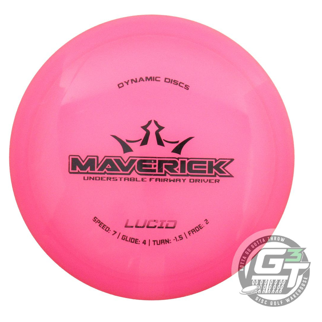 USED Dynamic Discs Lucid Maverick 174g Pink Black Stamp Distance Driver Disc