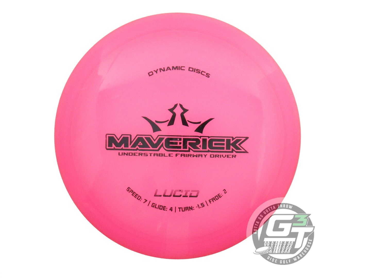 USED Dynamic Discs Lucid Maverick 174g Pink Black Stamp Distance Driver Disc