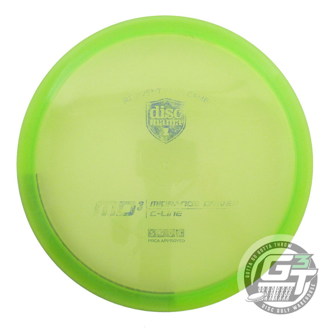 USED DiscMania C-Line MD3 177g Lime Blue Foil Midrange Golf Disc