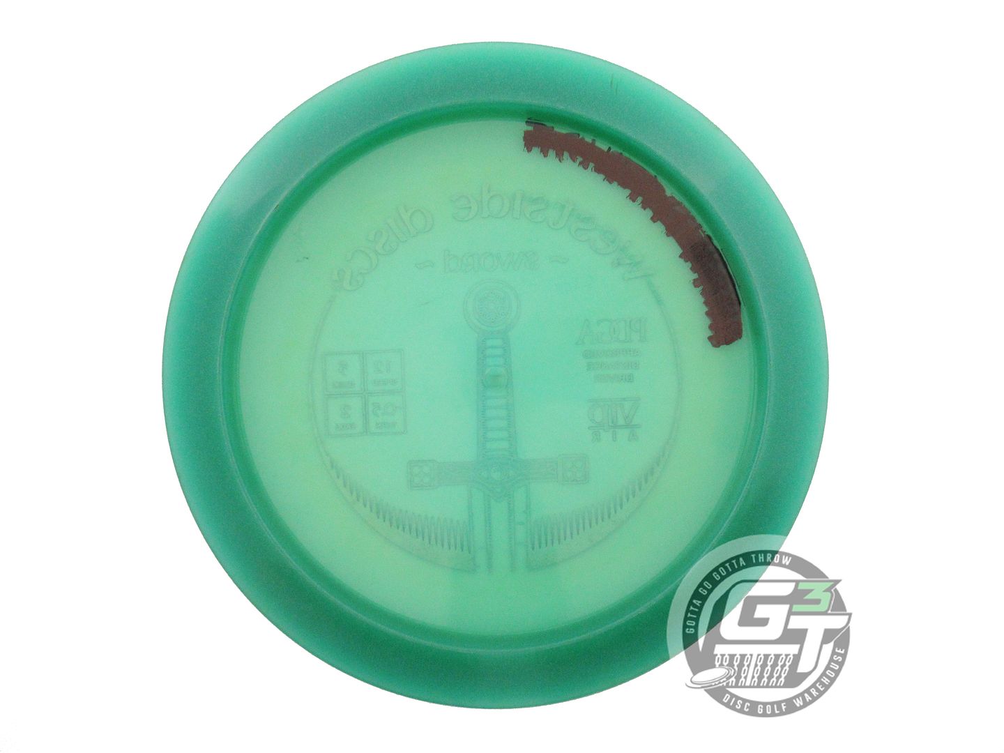 USED Westside Discs VIP AIR Sword 156g Green Lilac Foil Distance Driver Disc