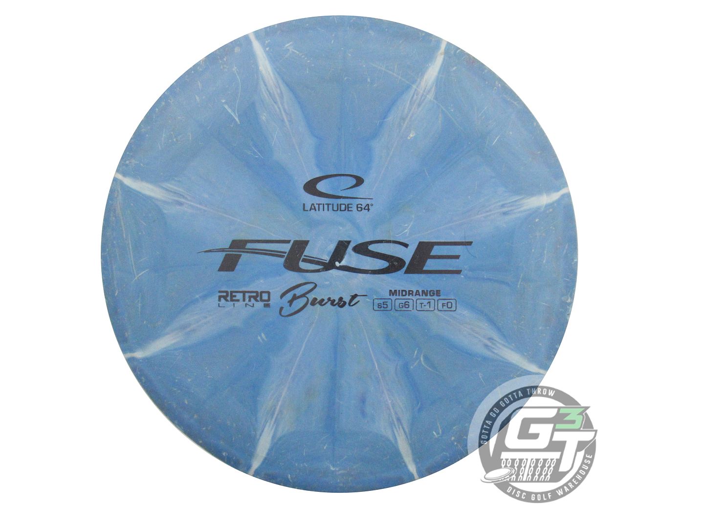 USED Latitude 64 Retro Burst Fuse 176g Blue Black Stamp Midrange Golf Disc