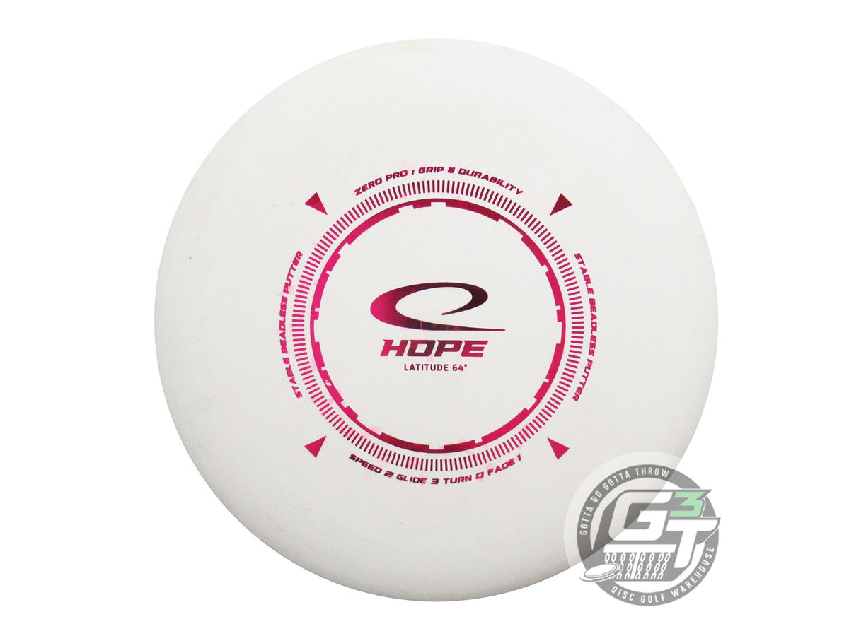 USED Latitude 64 Zero Pro Hope 176g White Magenta Foil Putter Golf Disc
