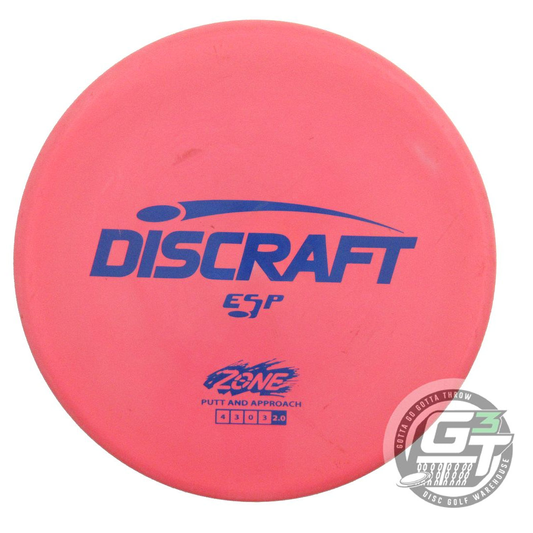 USED Discraft ESP Zone 174g Pink Blue Stamp Putter Golf Disc