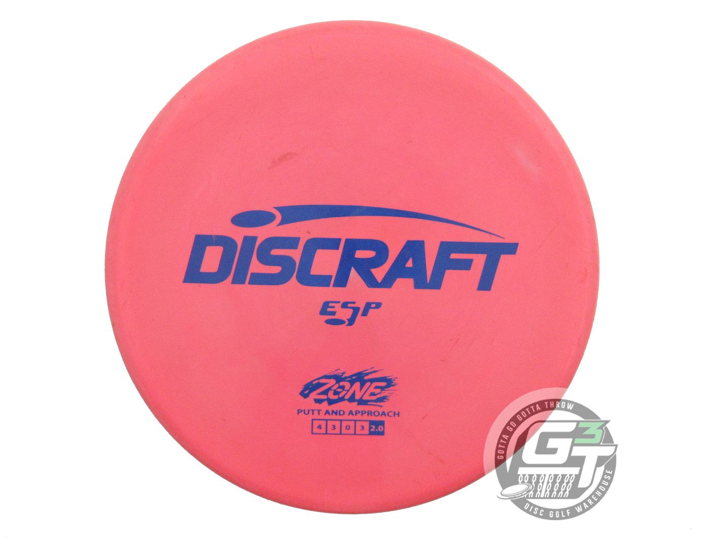 USED Discraft ESP Zone 174g Pink Blue Stamp Putter Golf Disc