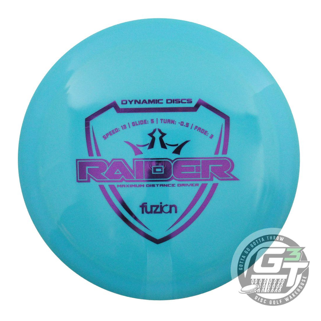 USED Dynamic Discs Fuzion Raider 176g Teal Purple Foil B Distance Driver Disc