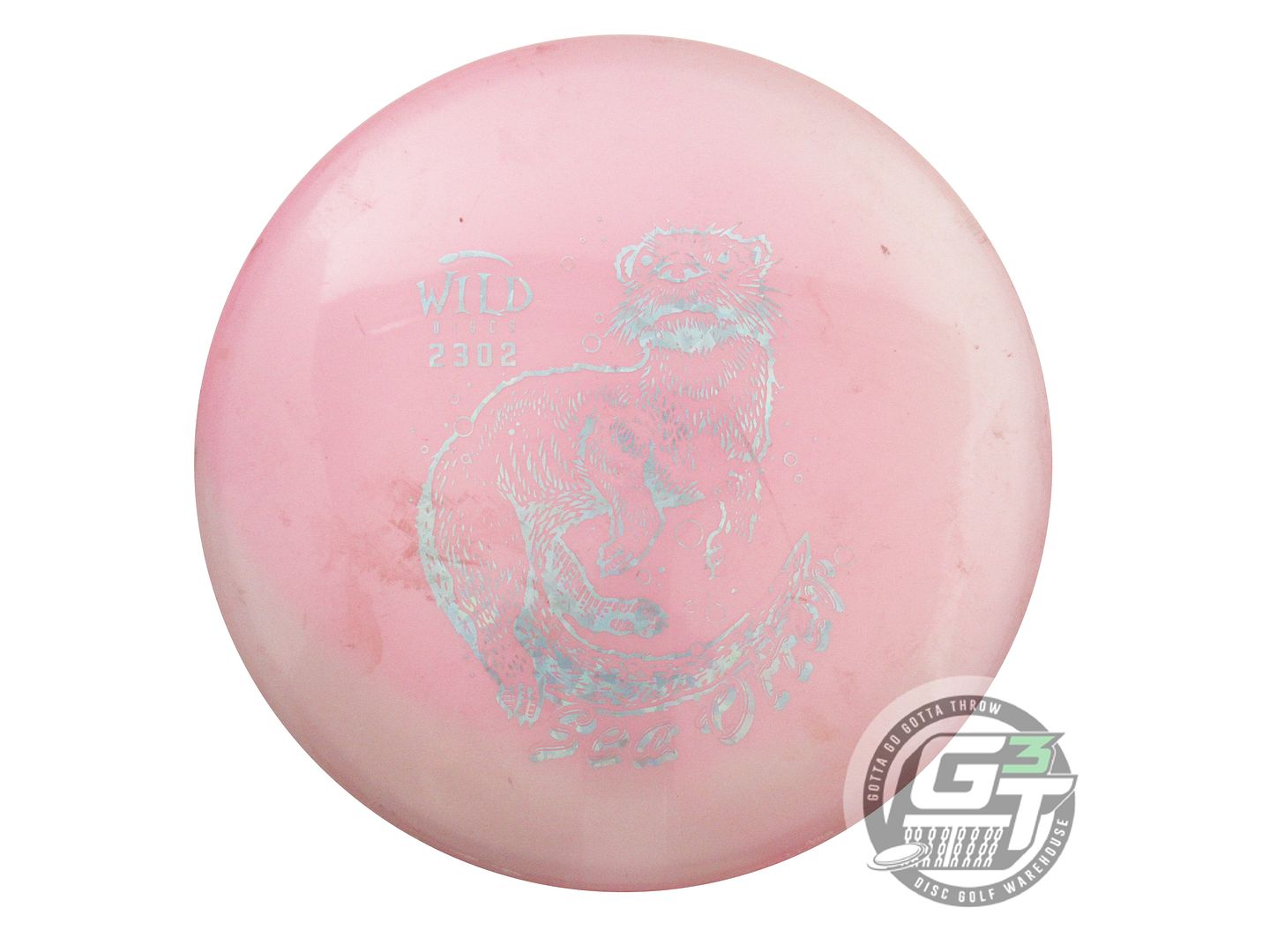 USED Wild Discs Lava Sea Otter 175g Pink Silver Shatter Putter Golf Disc