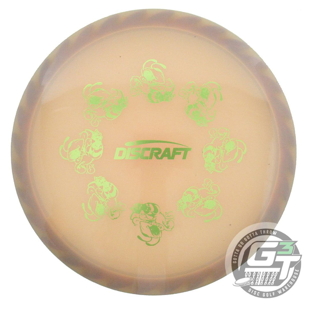 NOS Discraft FuZed BuzzzSaw Buzzz 176g Peach Lime Foil BEE RING Midrange Disc