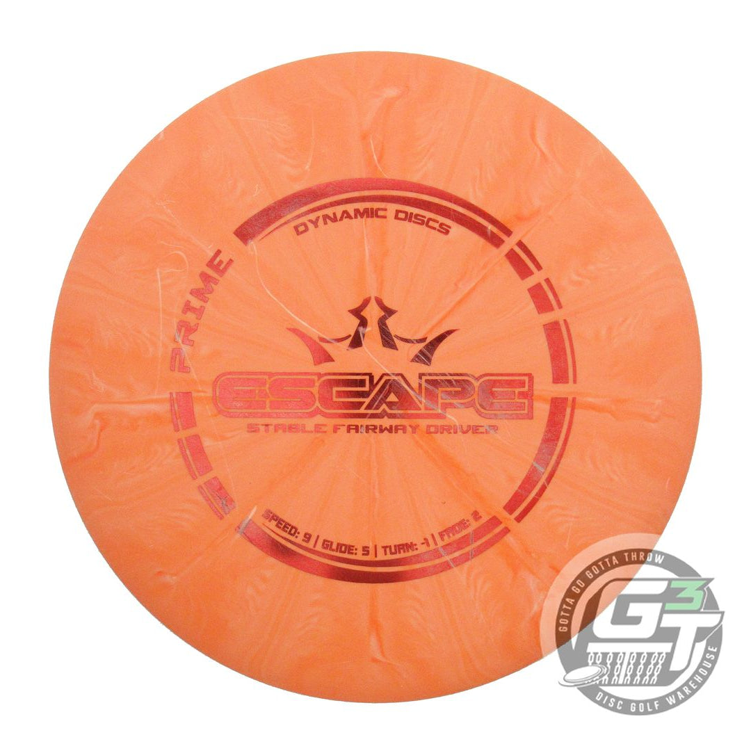 USED Dynamic Discs Prime Burst Escape 173g Orange Red Foil Fairway Driver Disc