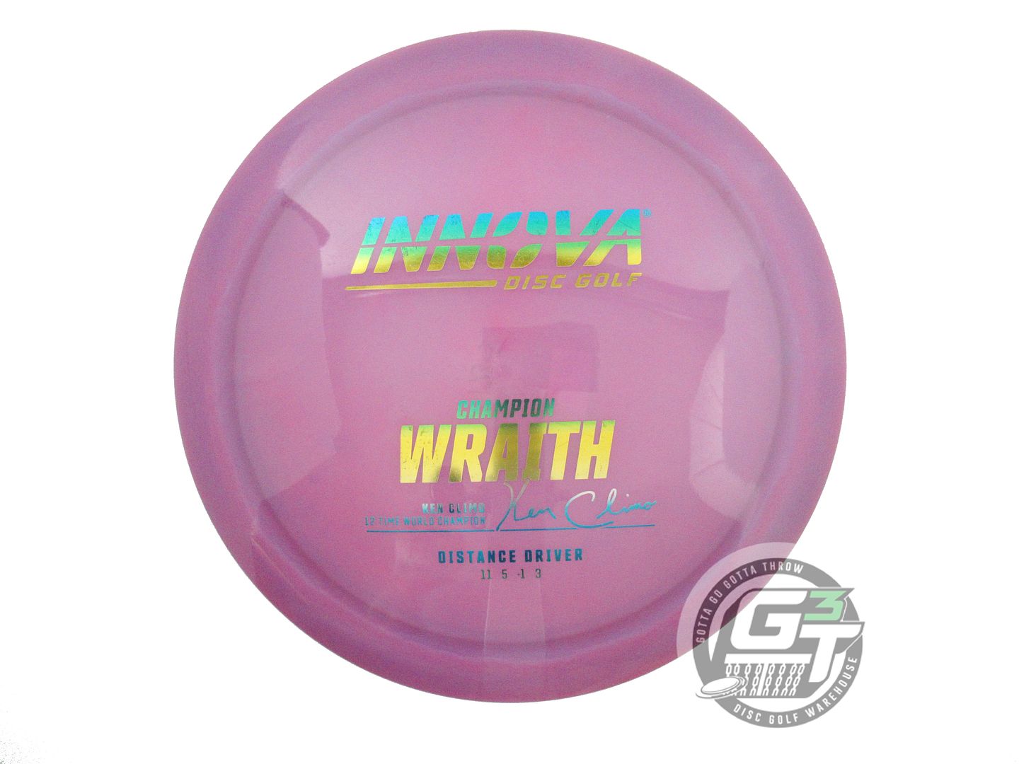 USED Innova Champion Wraith 174g Purple Sunset Foil Distance Driver Golf Disc