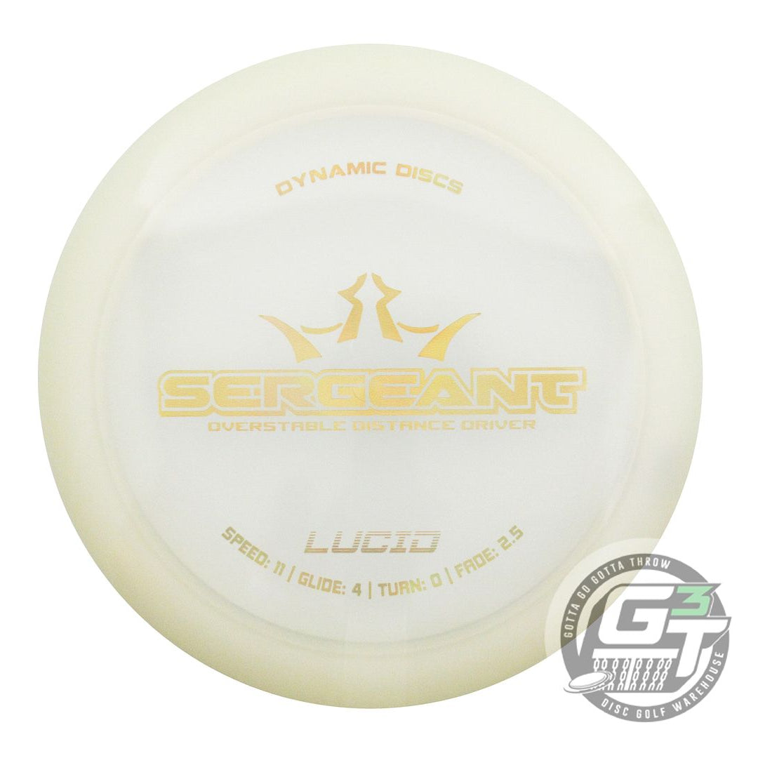 USED Dynamic Discs Lucid Sergeant 174g Clear Gold Holo Foil Driver Golf Disc