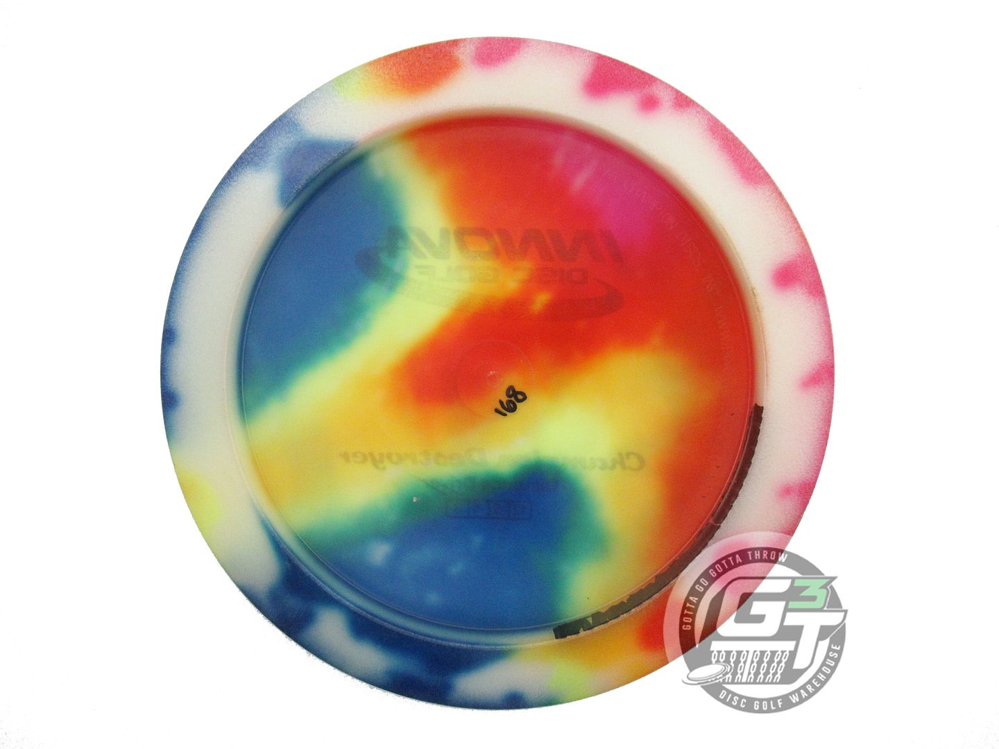 USED Innova I-DYE Champion Destroyer 168g Rainbow Zig Distance Driver Golf Disc
