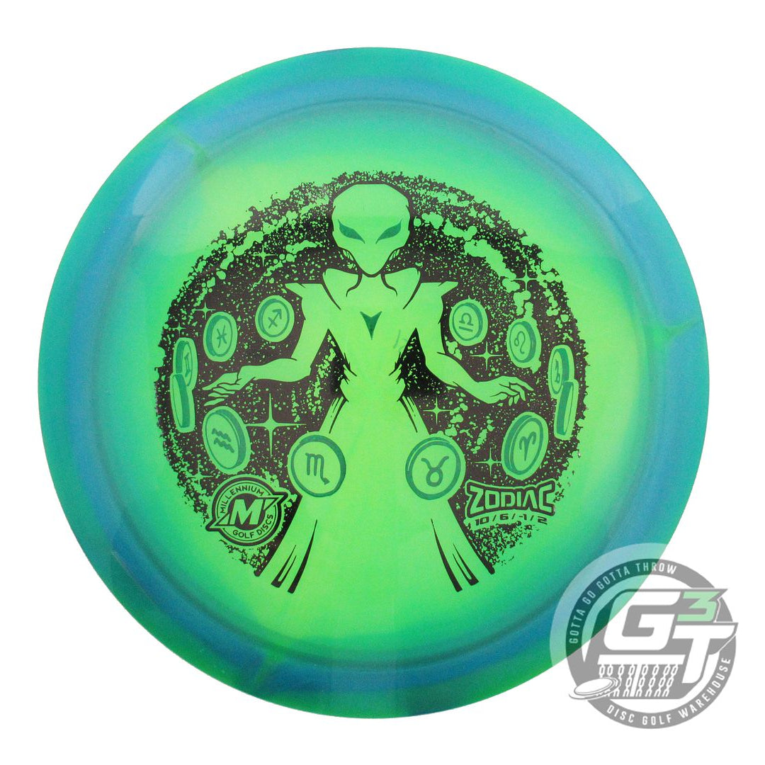 NOS Millennium Helio Quantum Zodiac 157g Blue-Green Distance Driver Golf Disc