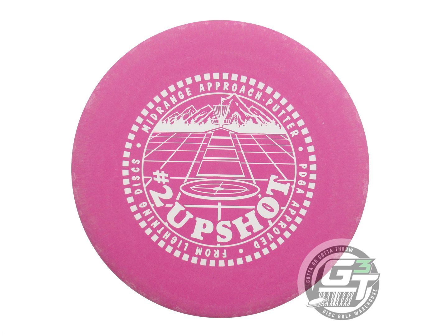 NOS Lightning SureGrip #2 Upshot 155g Magenta White Stamp Putter Golf Disc