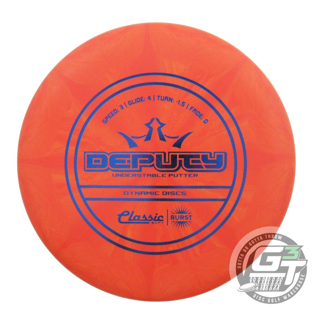 Dynamic Discs Classic Soft Burst Deputy Putter Golf Disc (Individually Listed)