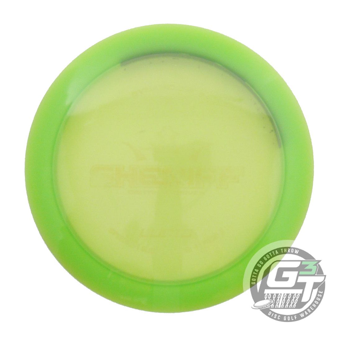 USED Dynamic Discs Lucid Sheriff 173g Lime Wiped Stamp Distance Driver Golf Disc