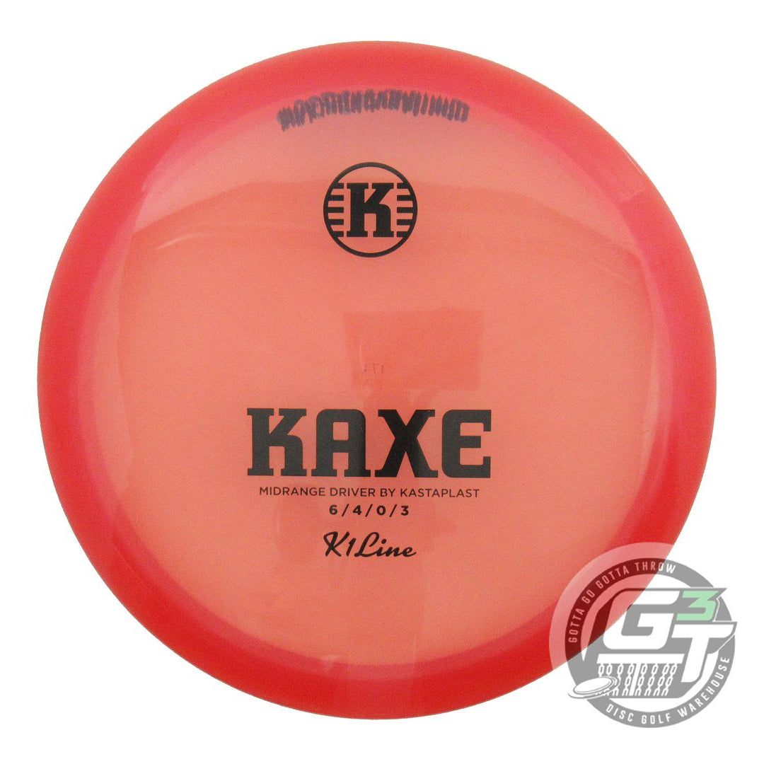 USED Kastaplast K1 Kaxe 172g Red Black Stamp Midrange Golf Disc