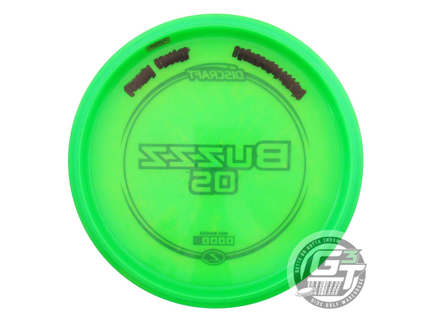 USED Discraft Z Buzzz OS 175g Green Black Stamp Midrange Golf Disc