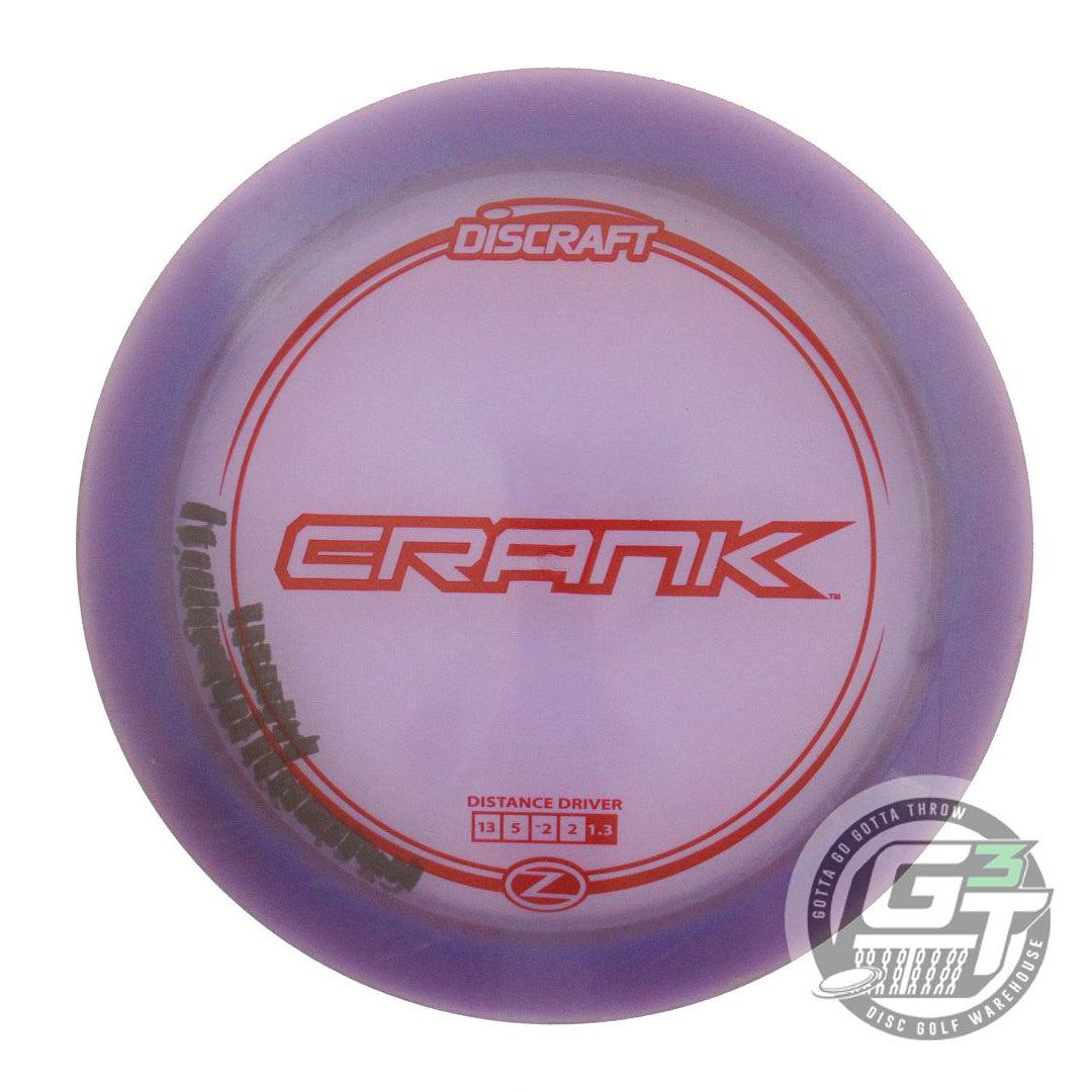 USED Discraft Z Crank 173g Purple Red Stamp Distance Driver Golf Disc