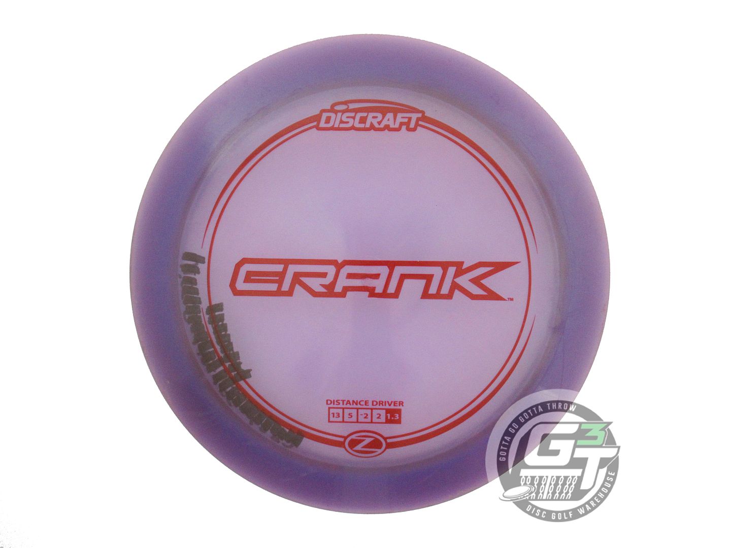 USED Discraft Z Crank 173g Purple Red Stamp Distance Driver Golf Disc