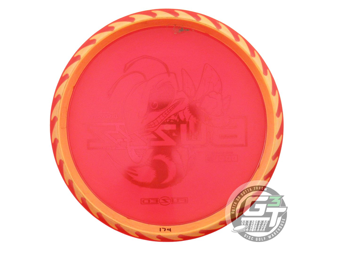 USED Discraft FuZed BuzzzSaw Buzzz 174g Red Sunset Foil Midrange Golf Disc