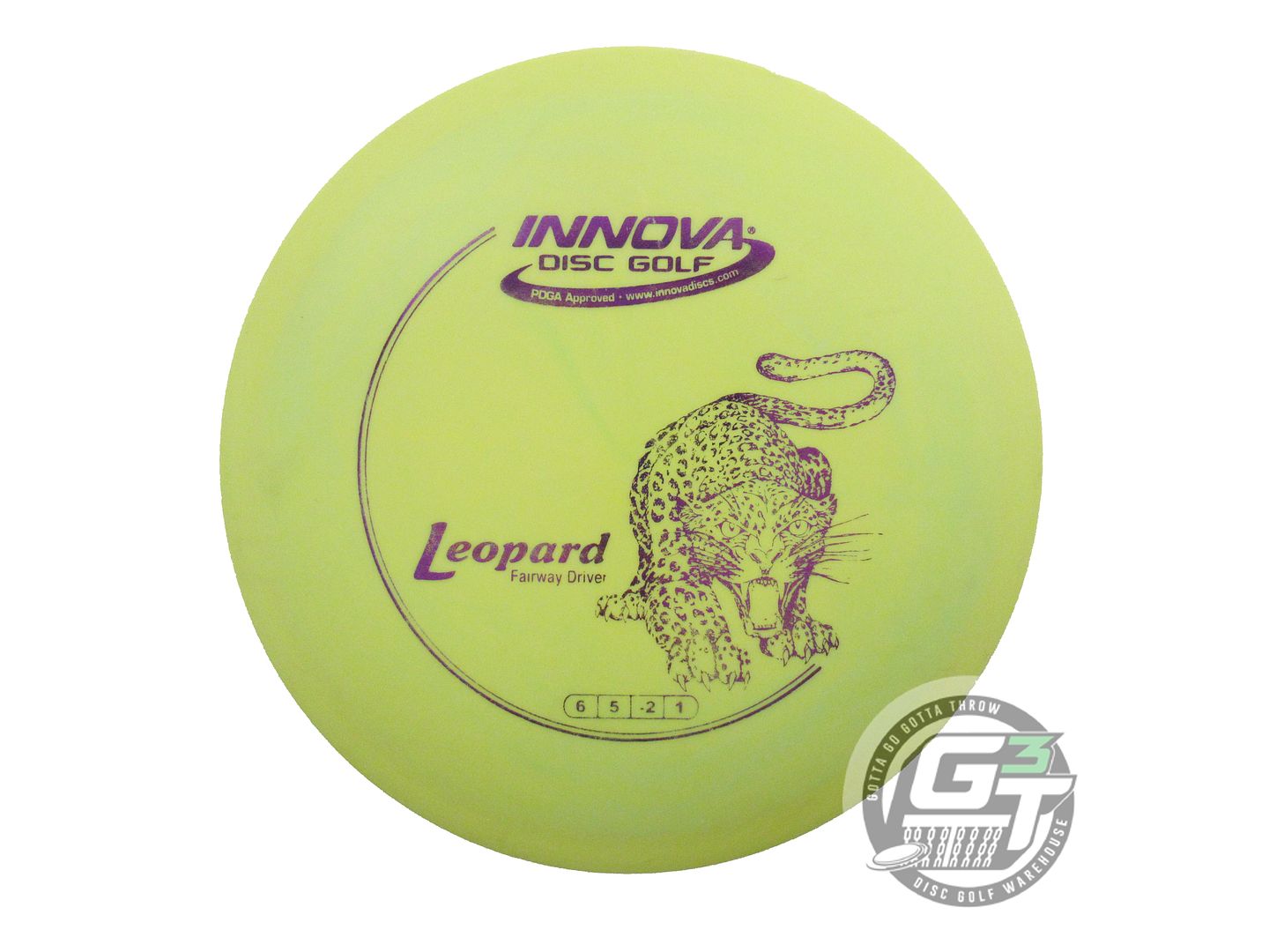 USED Innova DX Leopard 147g Lime Purple Foil Fairway Driver Golf Disc