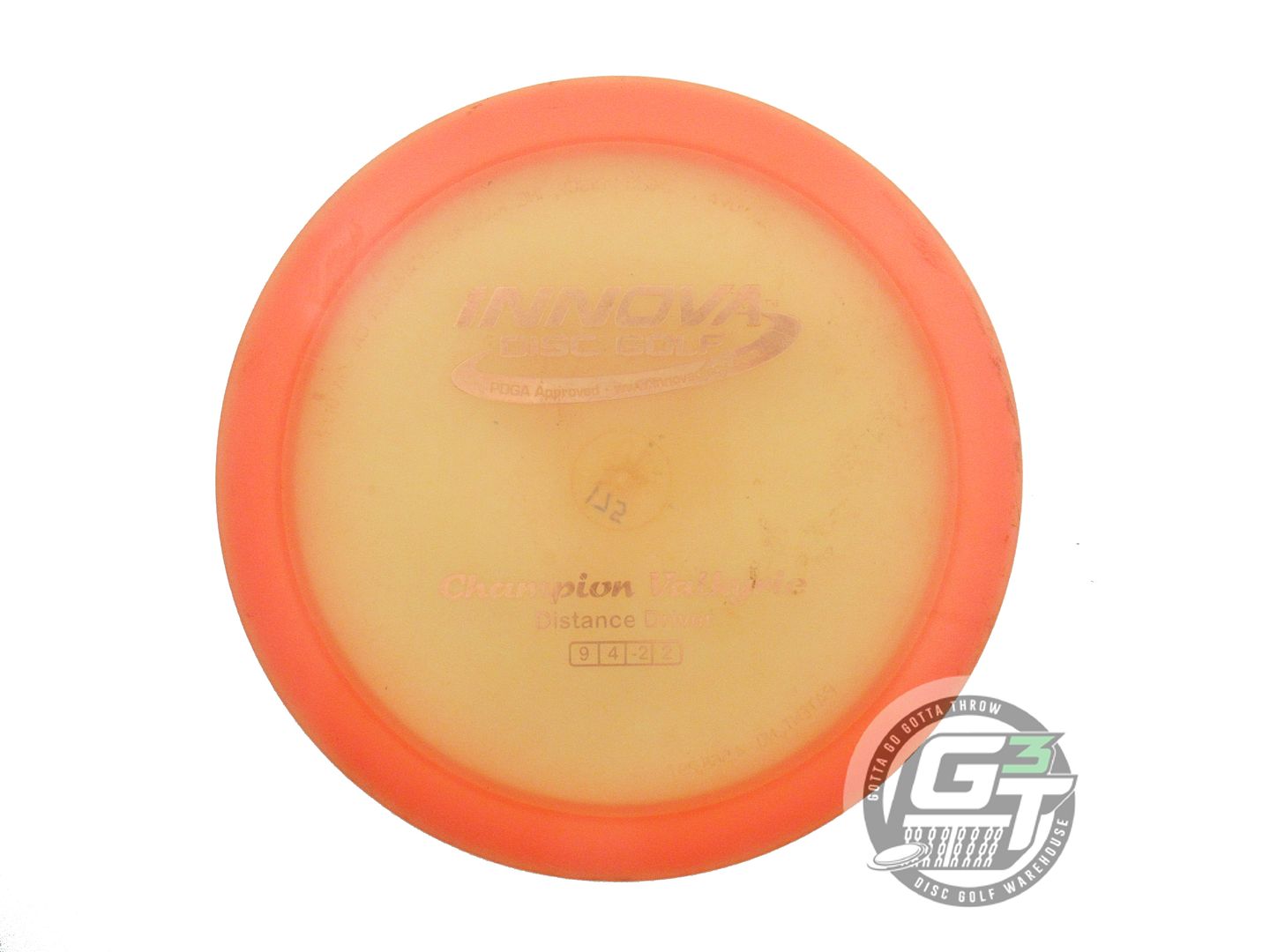 USED Innova Champion Valkyrie 175g Orange Copper Foil Distance Driver Golf Disc