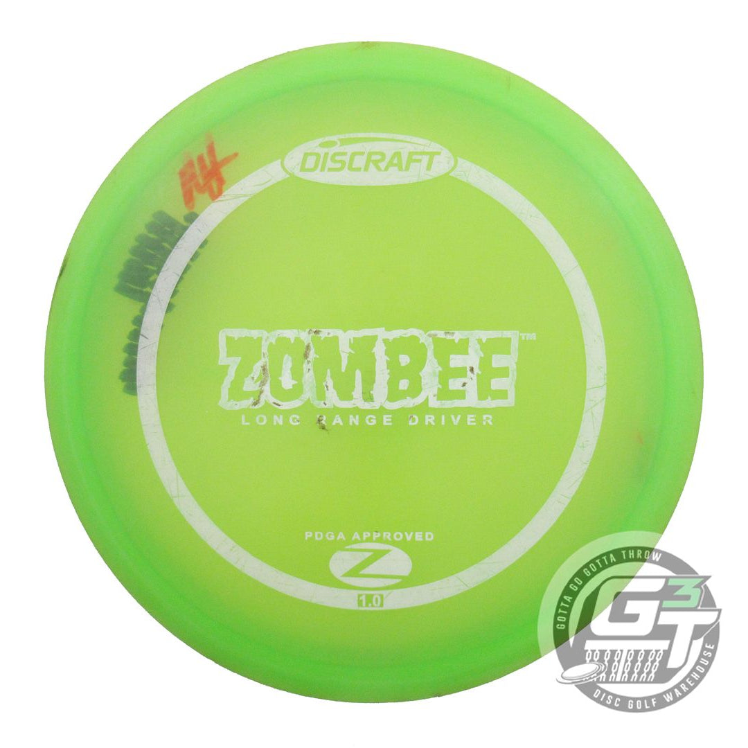 USED Discraft Z Zombee 177g Lime White Stamp PFN OOP Fairway Driver Golf Disc