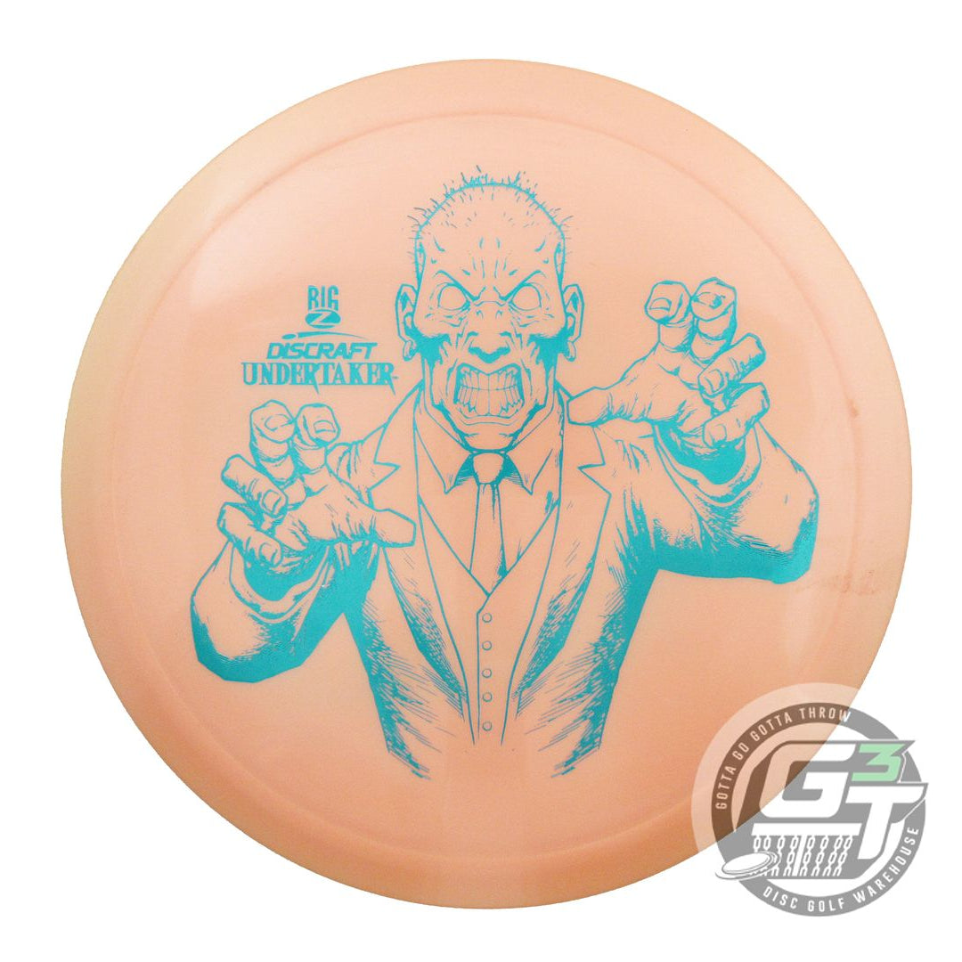 USED Discraft Big Z Undertaker 173g Peach Teal Foil Distance Driver Golf Disc