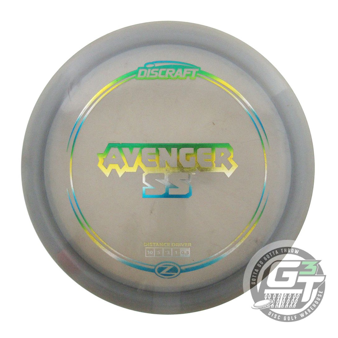 USED Discraft Z Avenger SS 176g Gray Sunrise Foil Distance Driver Golf Disc