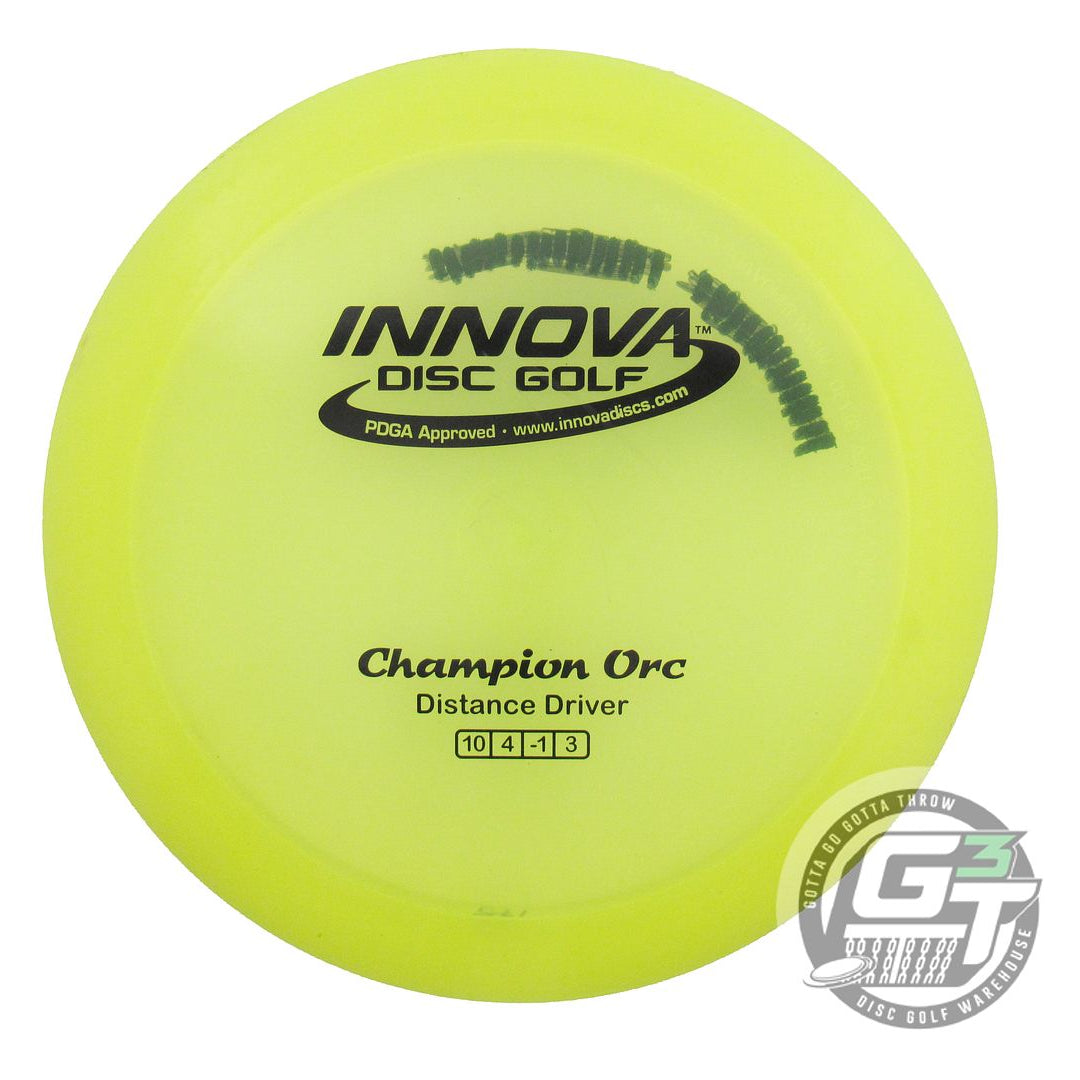 USED Innova Champion Orc 175g Yellow Black Stamp Distance Driver Golf Disc