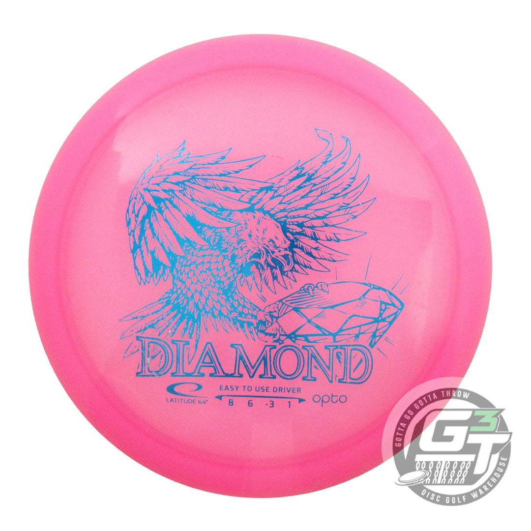 USED Latitude 64 Opto Diamond 154g Pink Blue Foil Fairway Driver Golf Disc