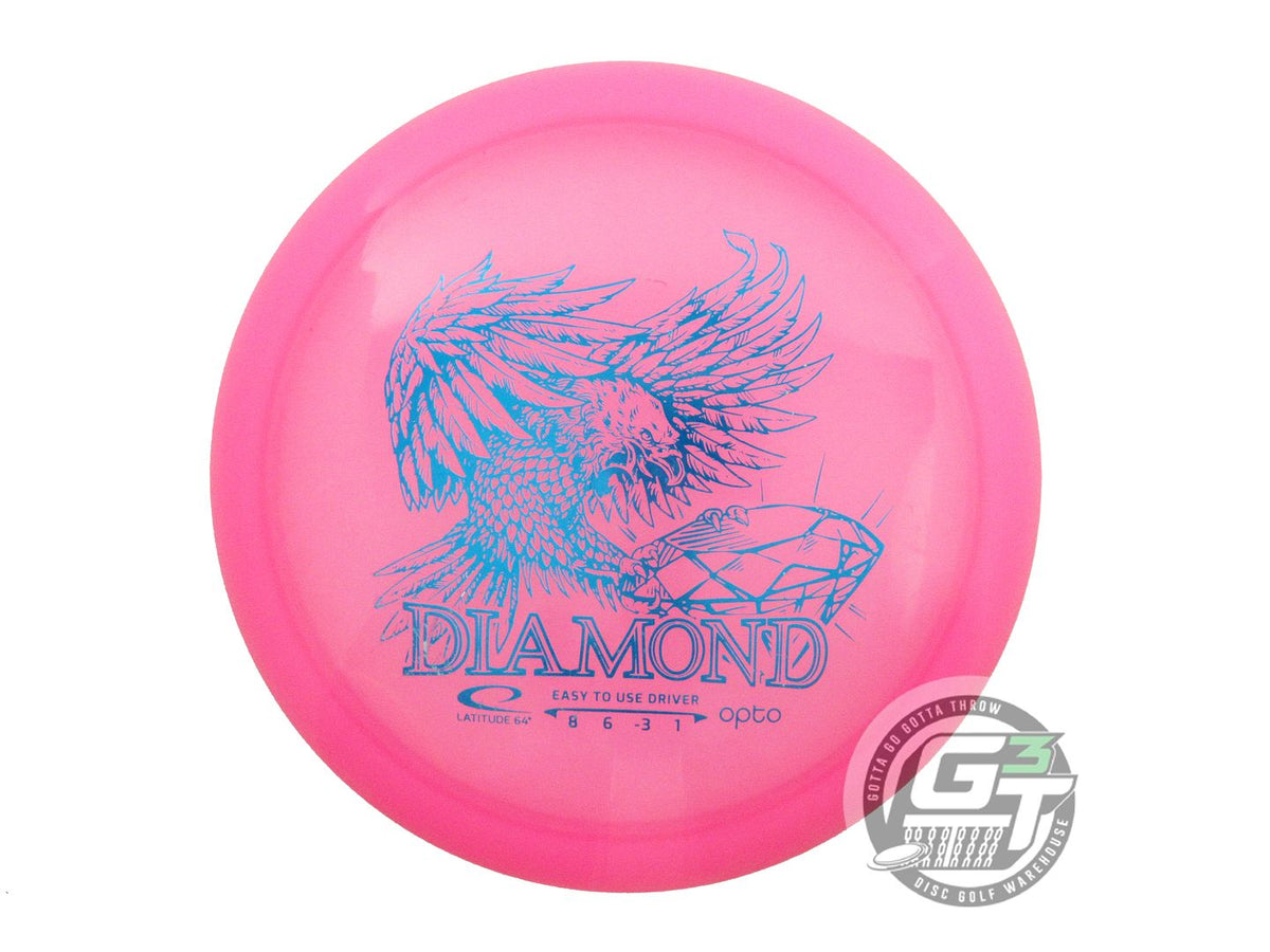 USED Latitude 64 Opto Diamond 154g Pink Blue Foil Fairway Driver Golf Disc