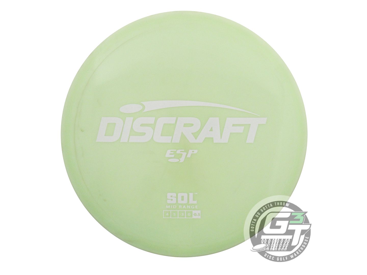 USED Discraft ESP Sol 167g Lime White Stamp Midrange Golf Disc