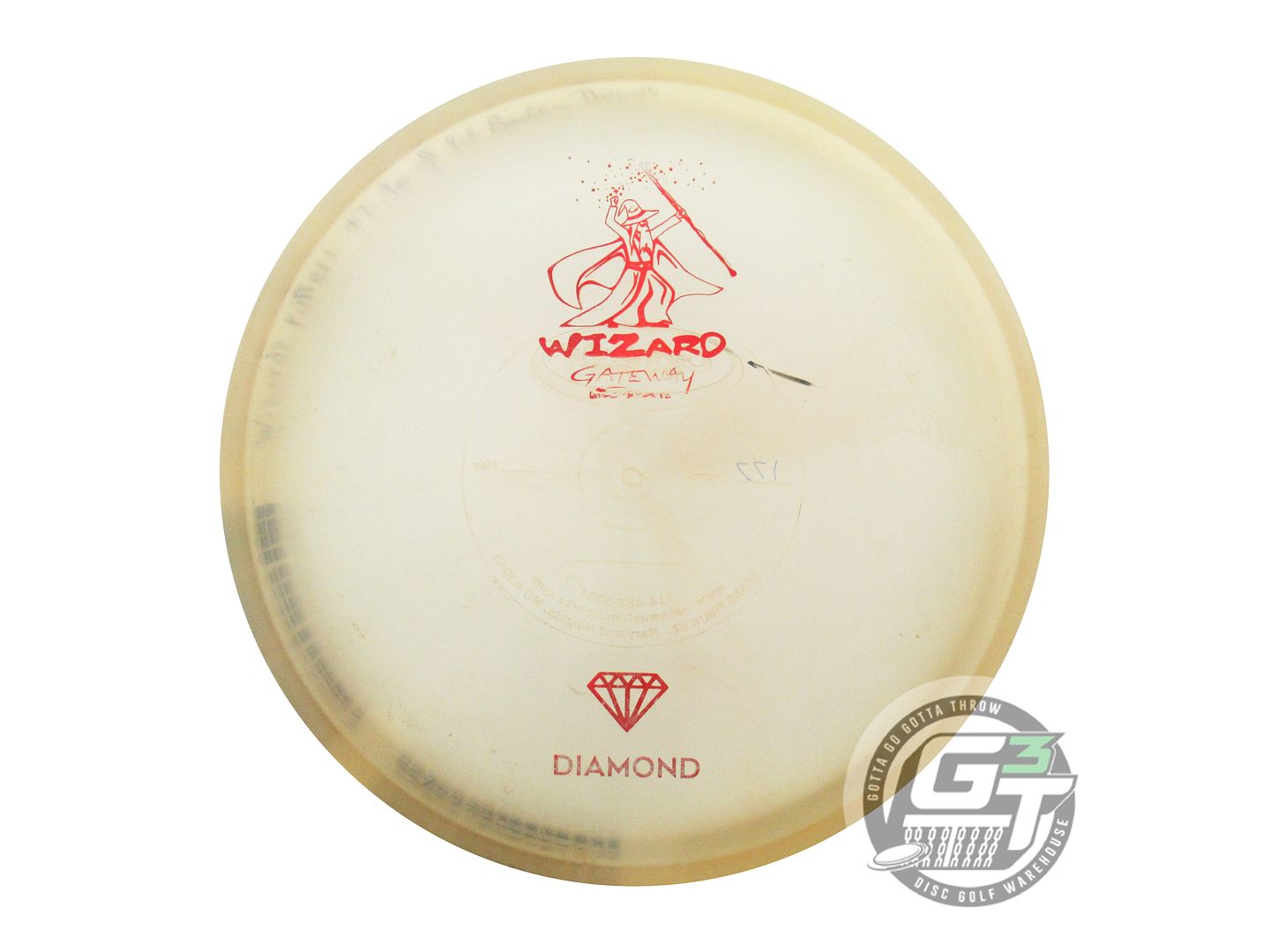 USED Gateway Diamond Wizard 177g Ice Red Foil Putter Golf Disc