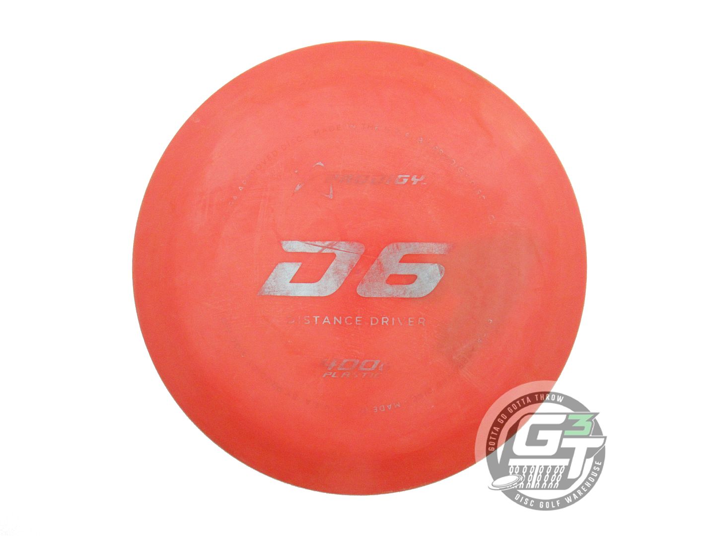 USED Prodigy Discs 400G D6 174g Red Silver Foil CHALKY Distance Driver Golf Disc