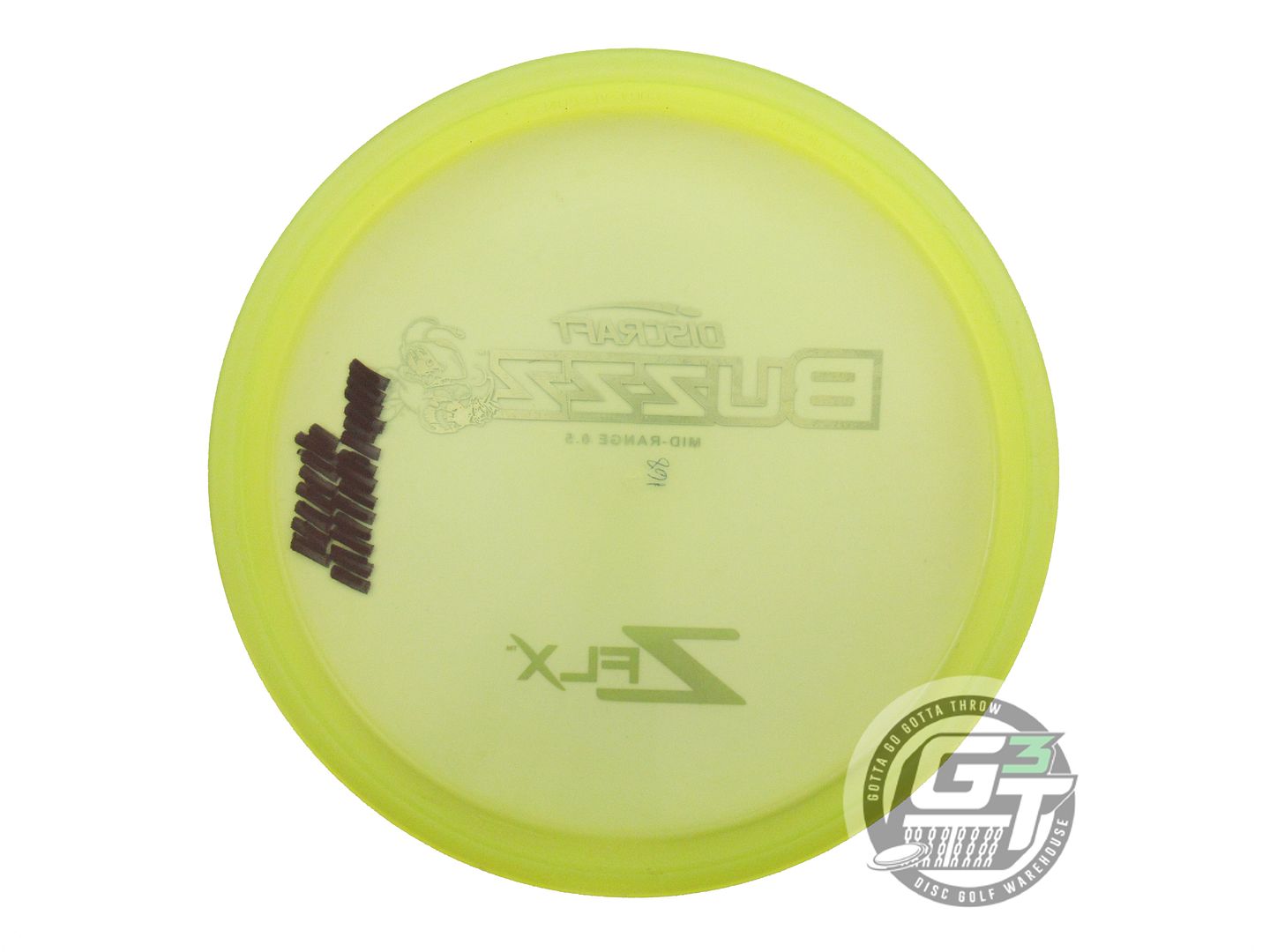 USED Discraft Z FLX Buzzz 168g Yellow Blue Camo Foil Midrange Golf Disc