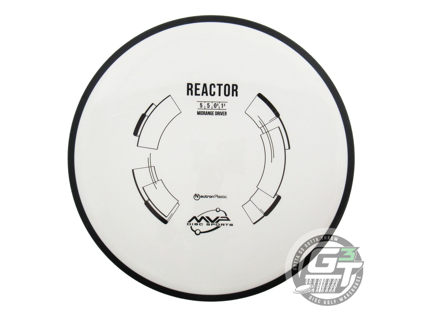 USED MVP Disc Sports Neutron Reactor 177g White Midrange Golf Disc