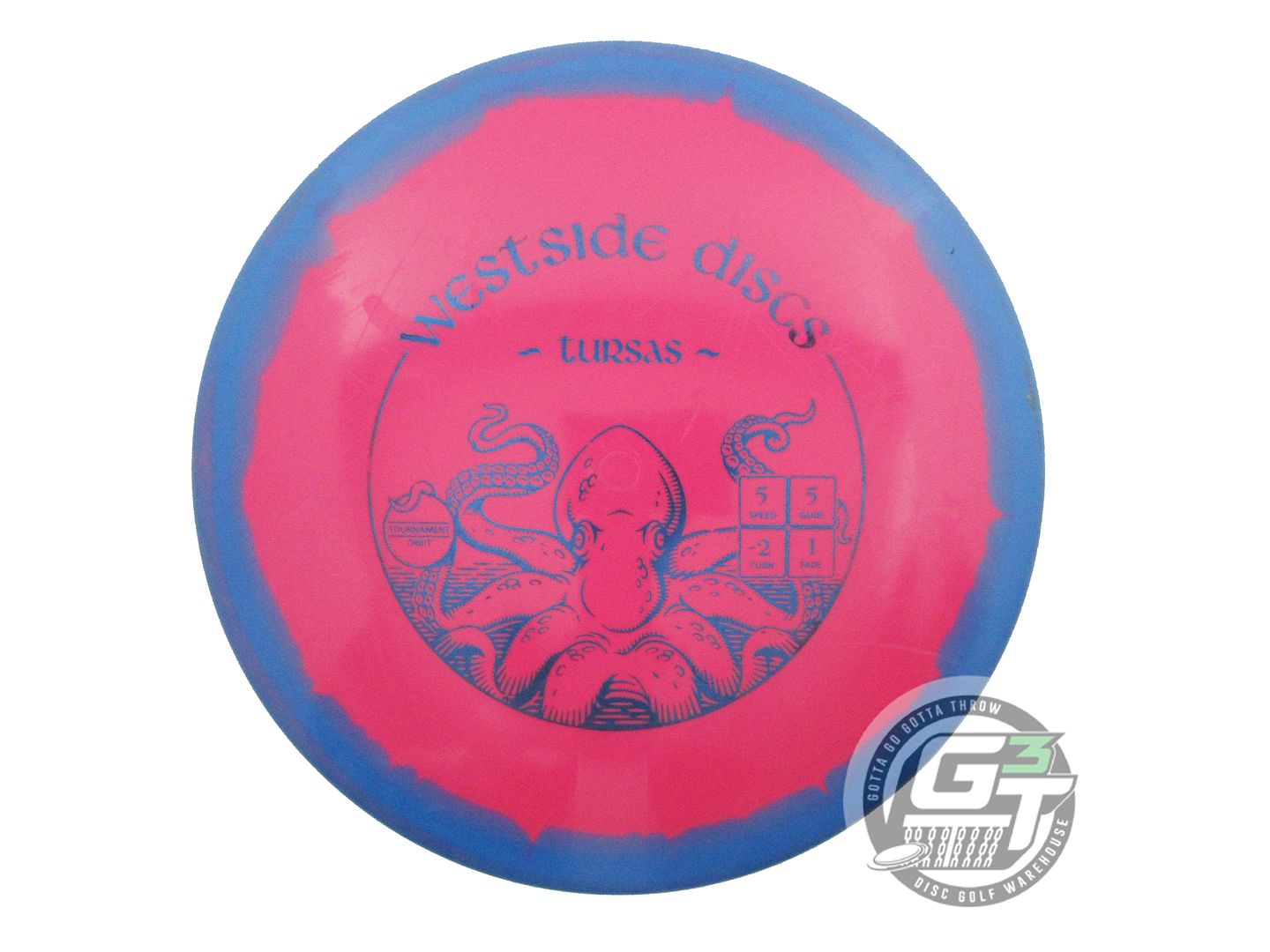 USED Westside Discs Tournament Orbit Tursas 173g Blue-Pink Midrange Golf Disc