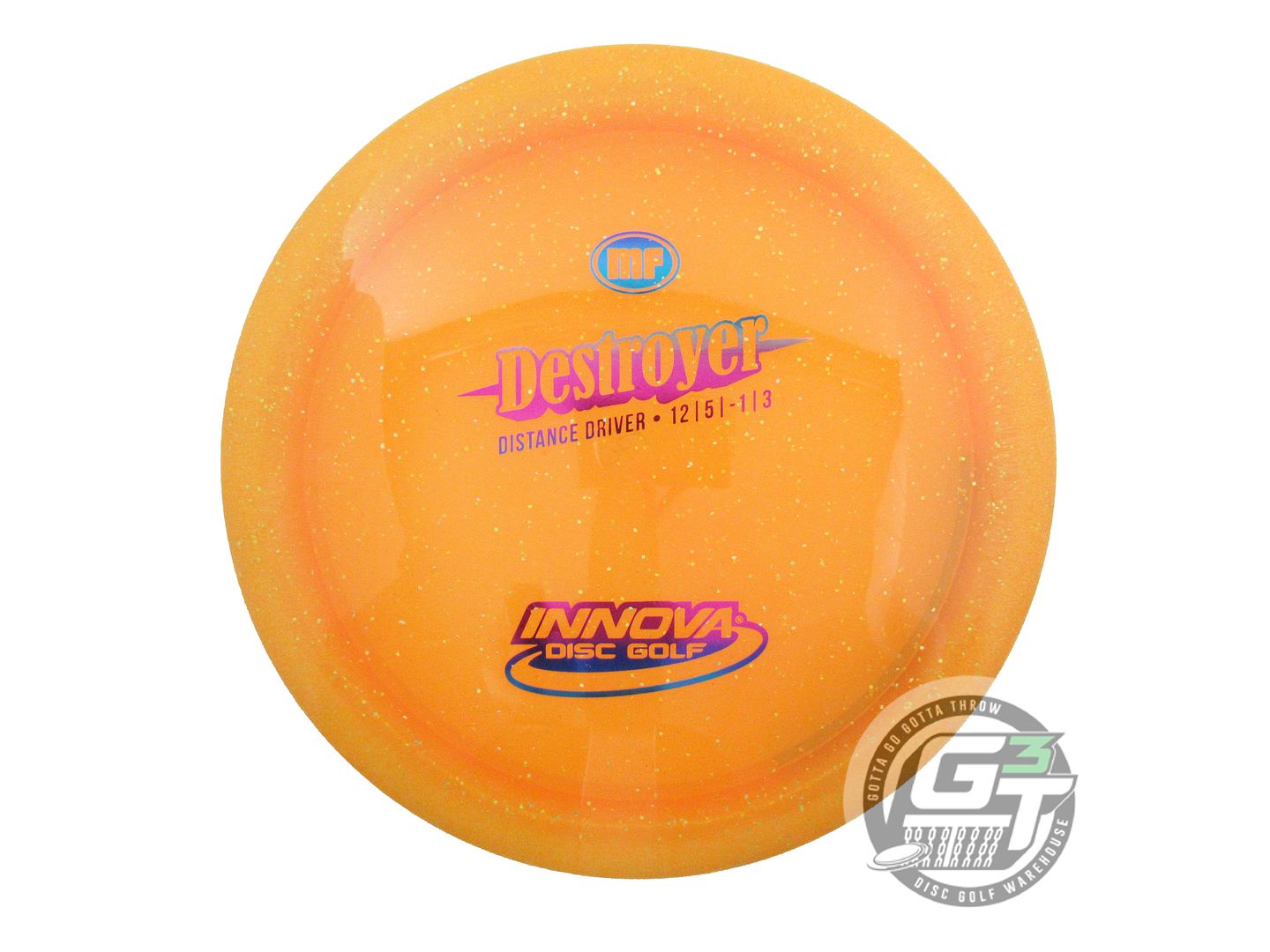 USED Innova Metal Flake Champion Destroyer 170g Orange Miami Foil Driver Disc