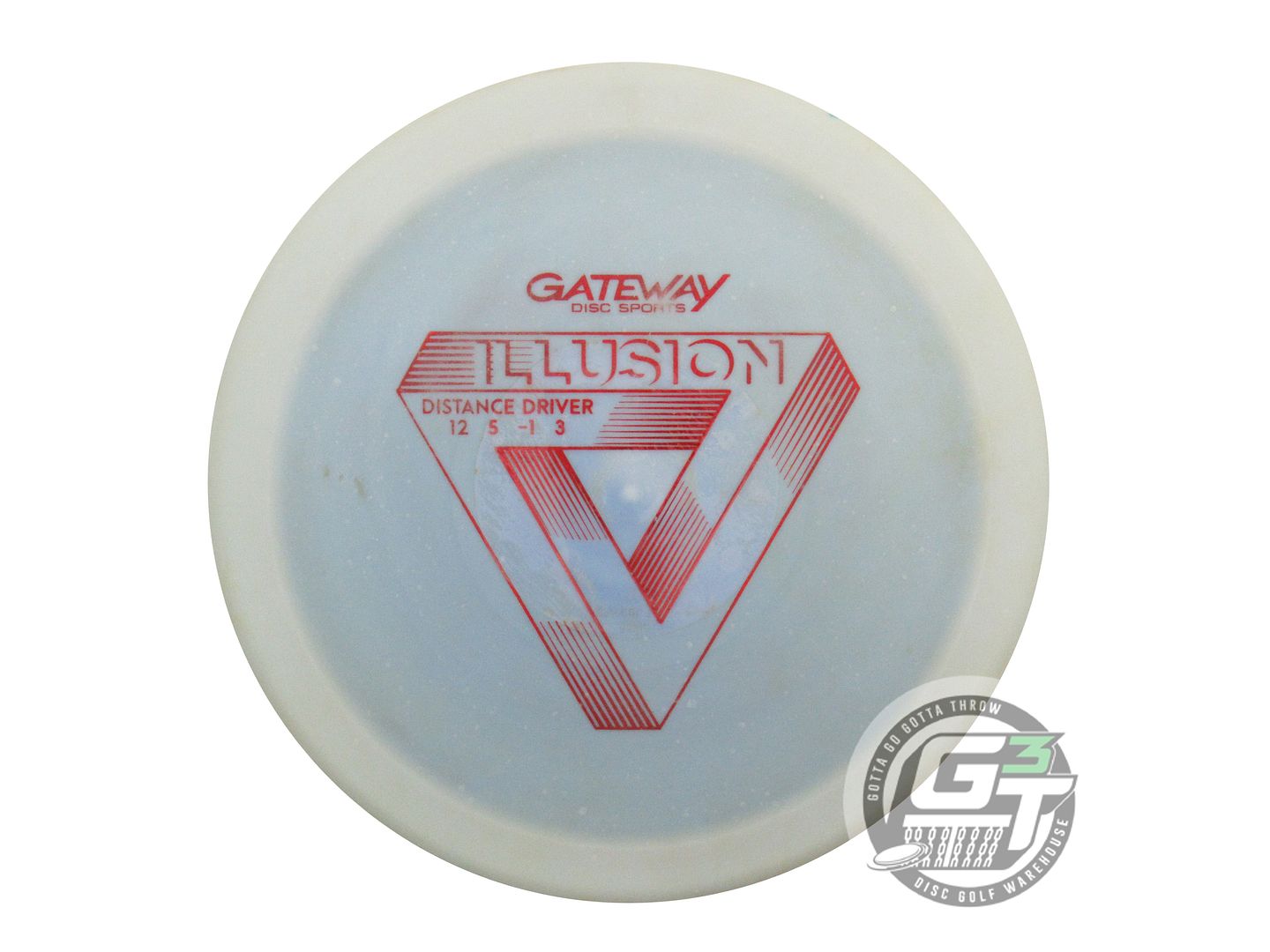 USED Gateway Platinum Illusion 176g White-Blue Red Foil Distance Driver Disc
