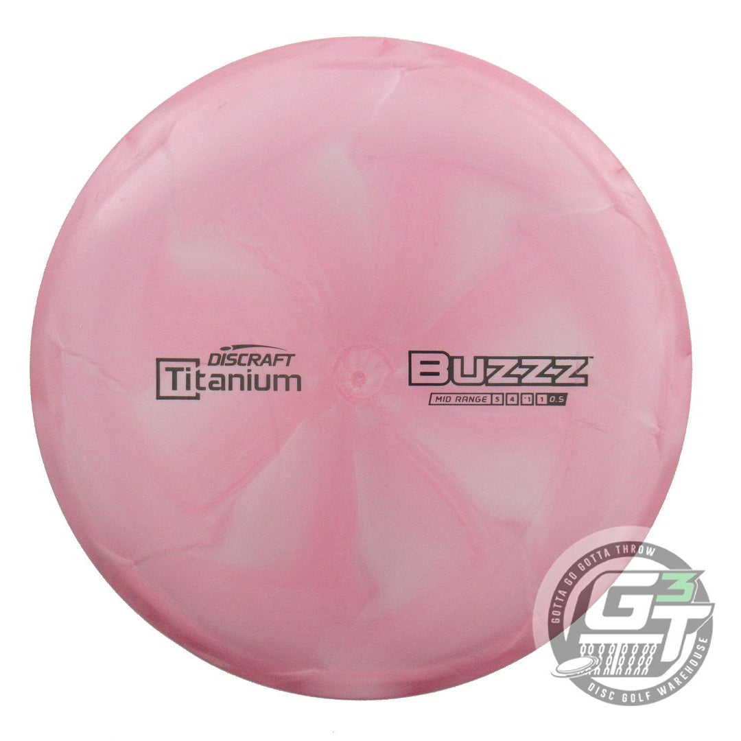 USED Discraft Titanium Buzzz 176g Pink-Silver Midrange Golf Disc