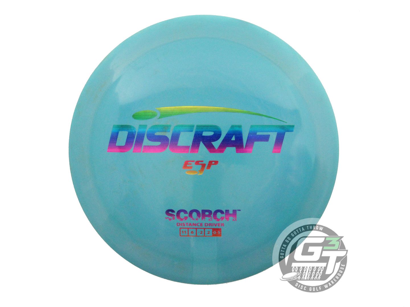 USED Discraft ESP Scorch 174g Teal Rainbow Laser Foil Distance Driver Golf Disc
