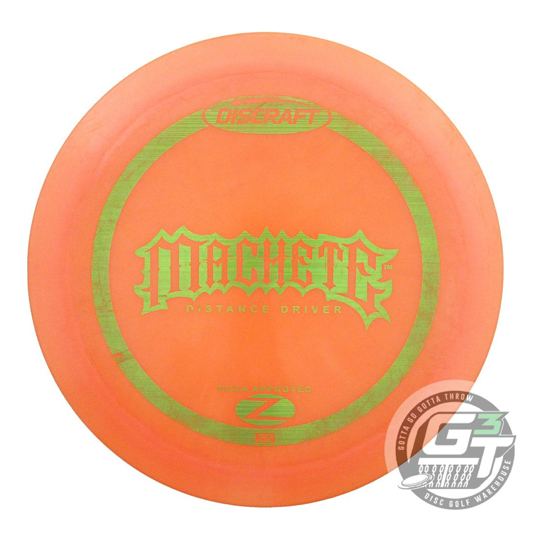 USED Discraft Z Machete 171g Orange Lime Laser Foil Distance Driver Golf Disc