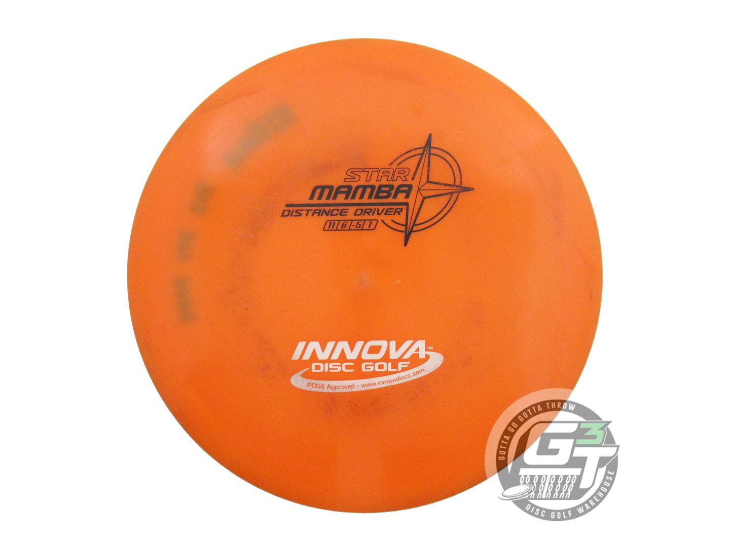 USED Innova Star Mamba 171g Orange Black & White Stamp Distance Driver Golf Disc