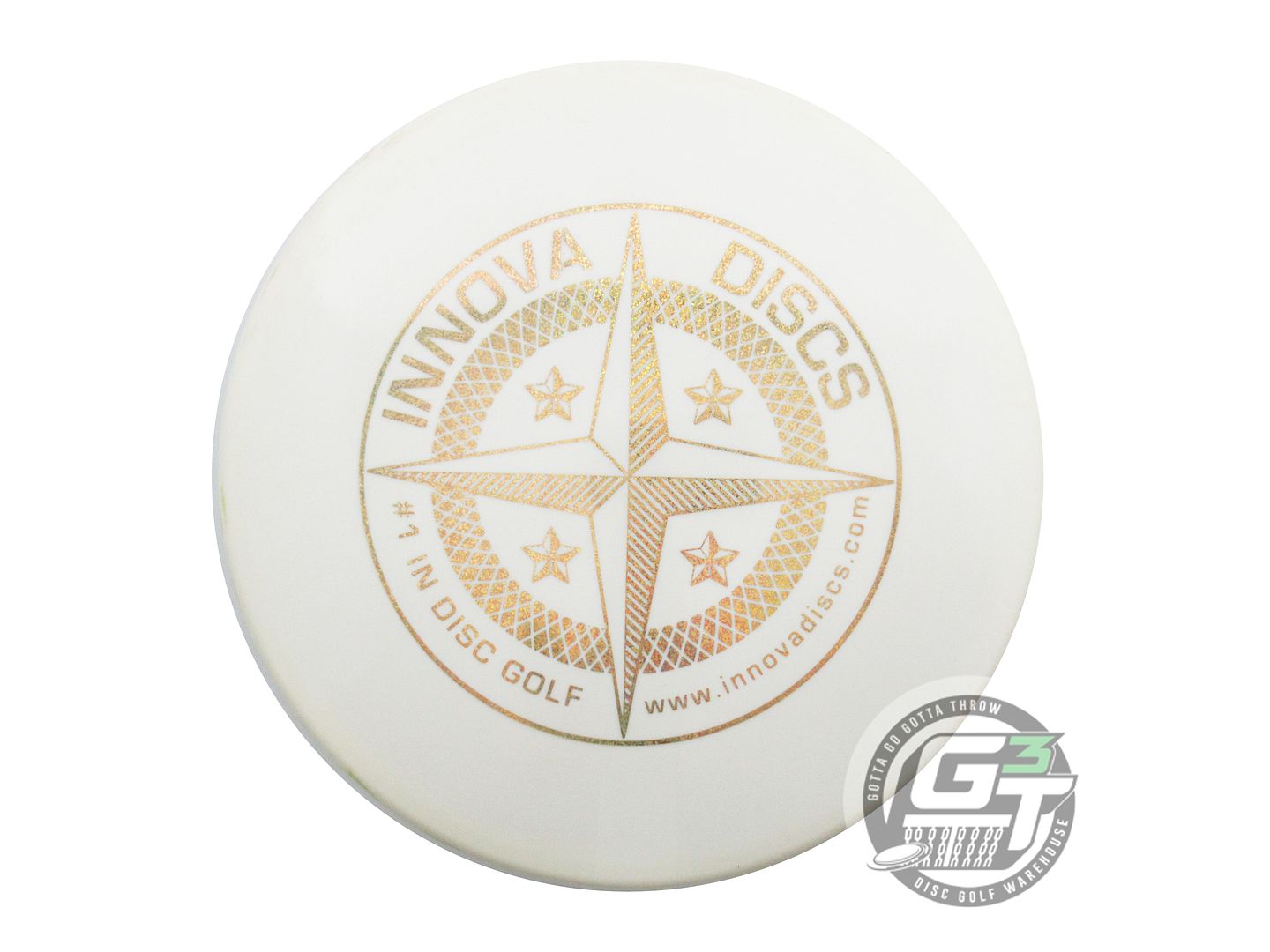 USED Innova FIRST RUN Star Stud 164g White Gold Glitter Foil Putter Golf Disc