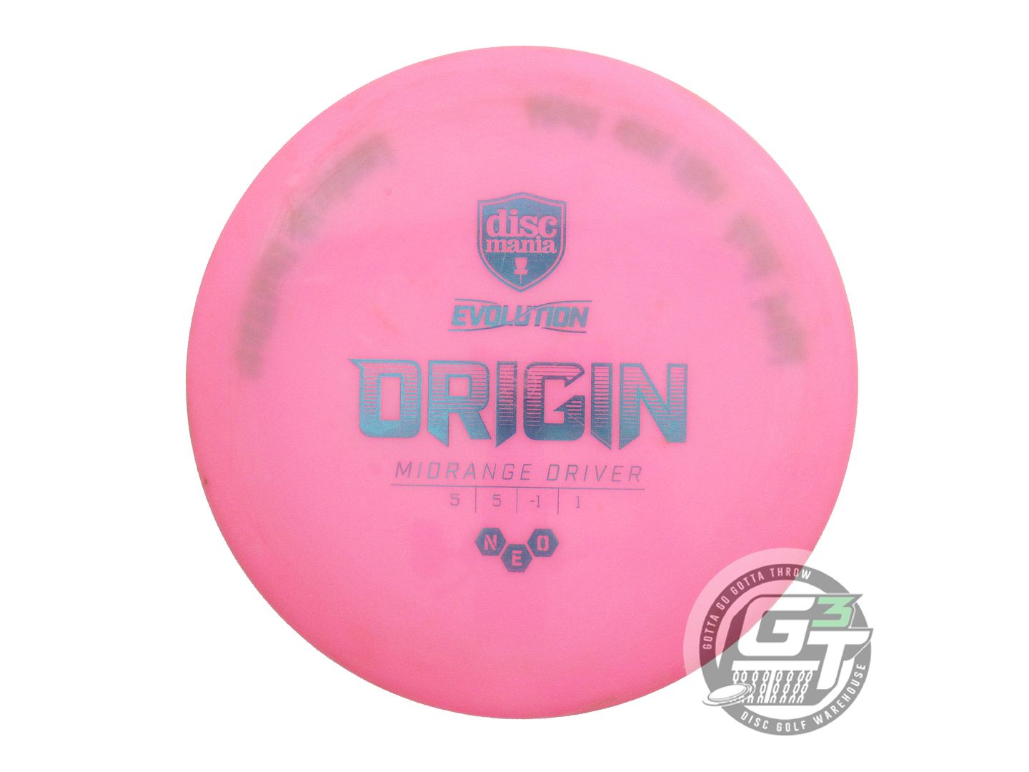 USED DiscMania Neo Origin 168g Pink Blue Foil Midrange Golf Disc